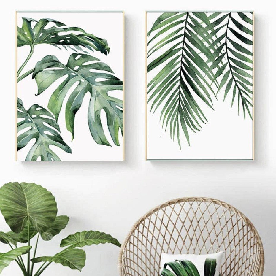 Watercolor Tropical Leaves
