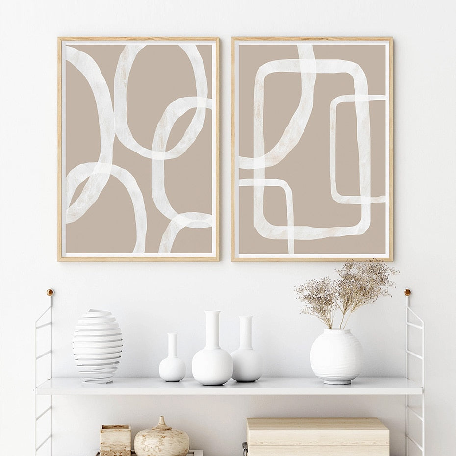 White Lines on Beige