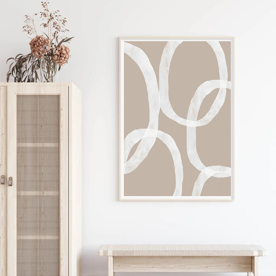 White Lines on Beige