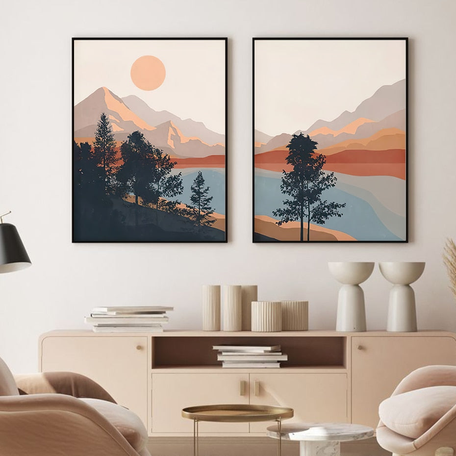 Illustrated Mountainscape