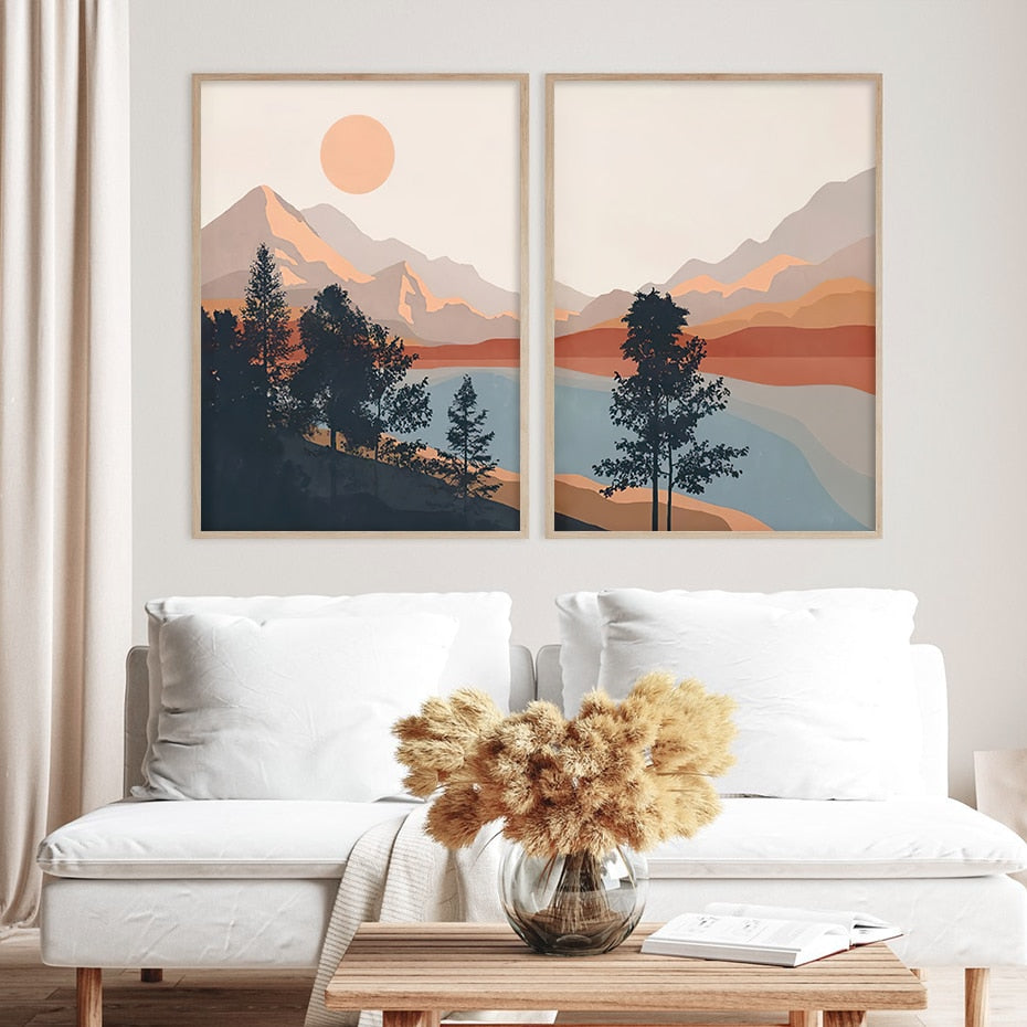 Illustrated Mountainscape