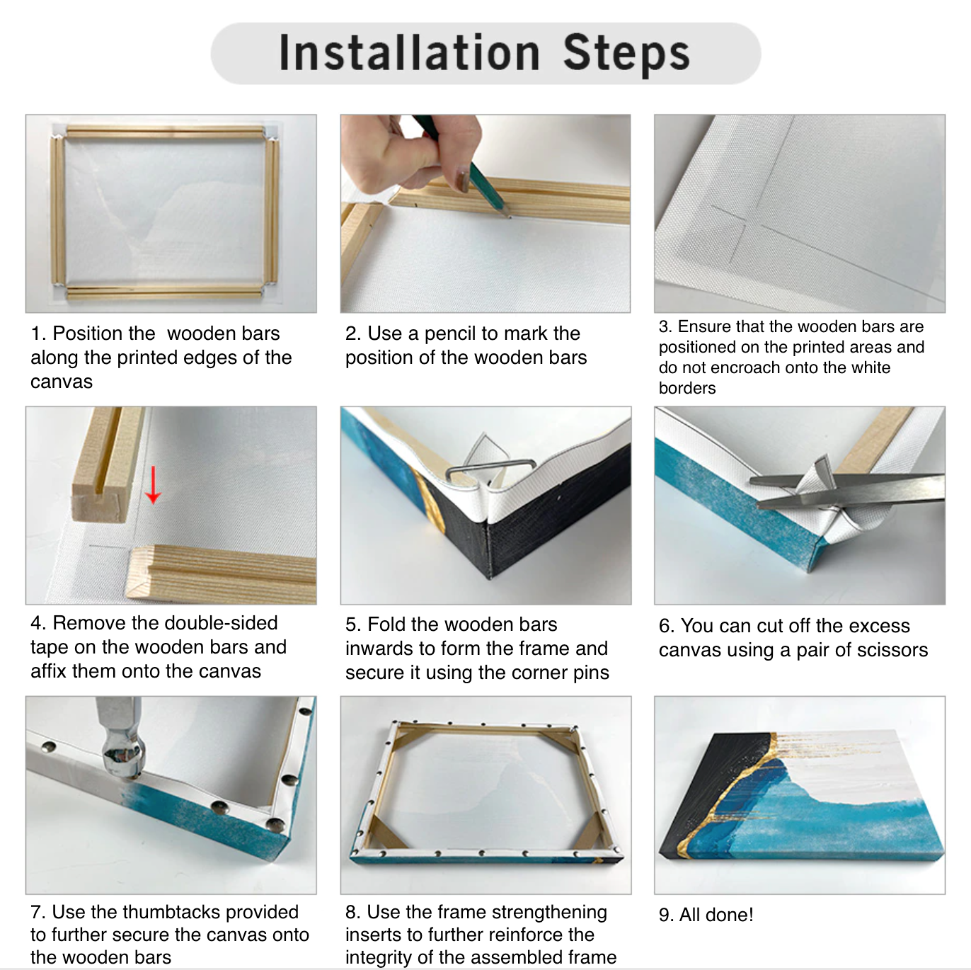 DIY Stretcher Bars Set