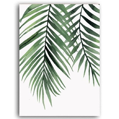 Watercolor Tropical Leaves