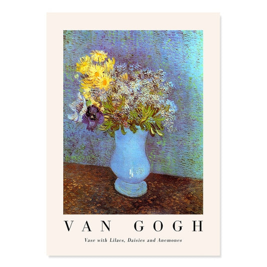 Jarrón con lilas, margaritas y anémonas (1887) - Van Gogh