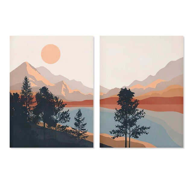 Illustrated Mountainscape